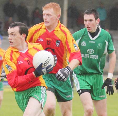 Action from the league match against Saint Naul's.