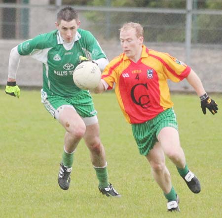 Action from the league match against Saint Naul's.
