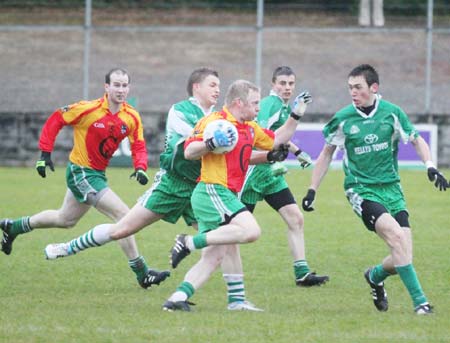 Action from the league match against Saint Naul's.