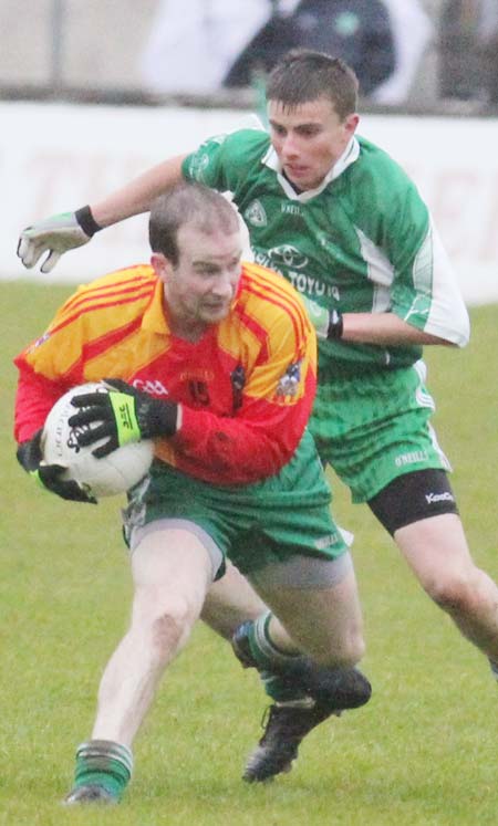 Action from the league match against Saint Naul's.