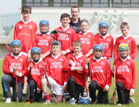 Action from the under 14 hurling blitz at Father Tierney Park.