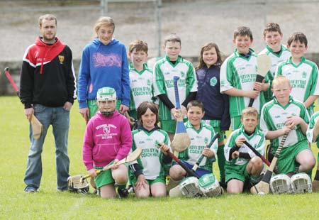 Action from the under 14 hurling blitz at Father Tierney Park.