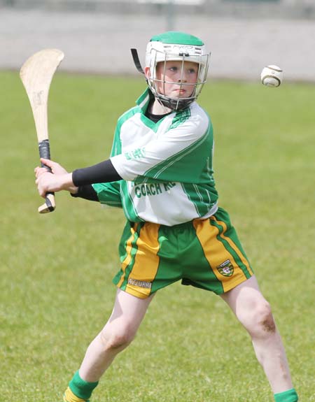 Action from the under 14 hurling blitz at Father Tierney Park.