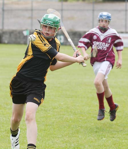 Action from the under 14 hurling blitz at Father Tierney Park.