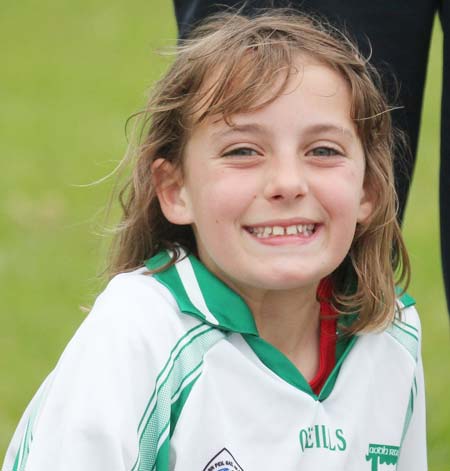 Action from the under 12 girls challenge between Aodh Ruadh and Erne Gaels in Pirc Aoidh Ruaidh.