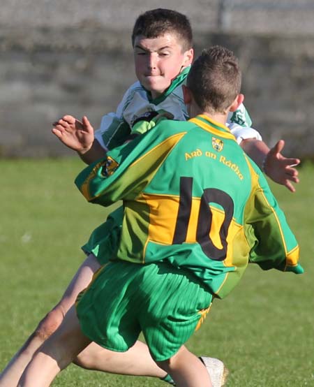 Action from the under 12 league game between Aodh Ruadh and Ardara.