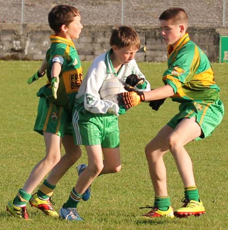 Action from the under 12 league game between Aodh Ruadh and Ardara.