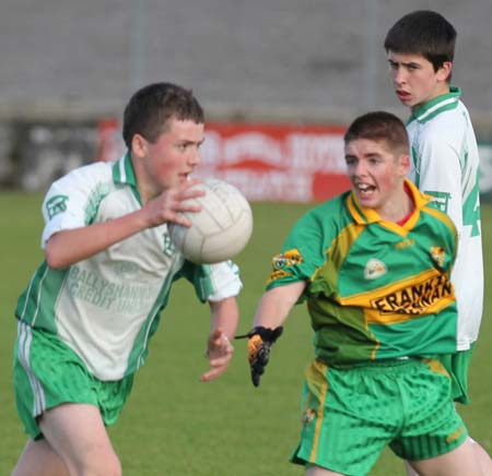 Action from the under 12 league game between Aodh Ruadh and Ardara.