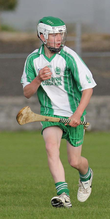 Action from the under 14 hurling game between Aodh Ruadh and Saint Eunan's.