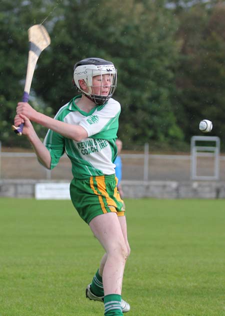 Action from the under 14 hurling game between Aodh Ruadh and Saint Eunan's.