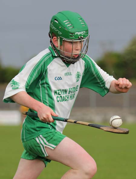 Action from the under 14 hurling game between Aodh Ruadh and Saint Eunan's.