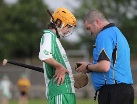 Action from the under 14 hurling game between Aodh Ruadh and Saint Eunan's.