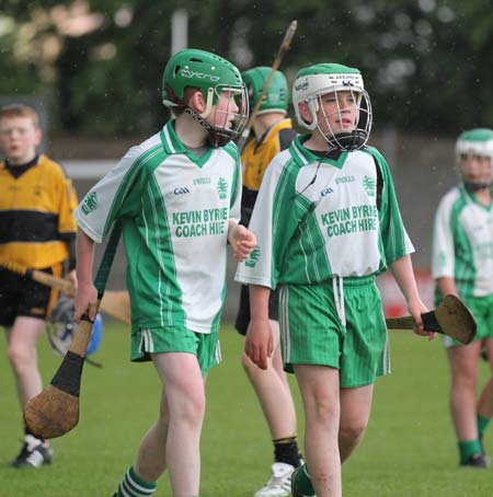 Action from the under 14 hurling game between Aodh Ruadh and Saint Eunan's.