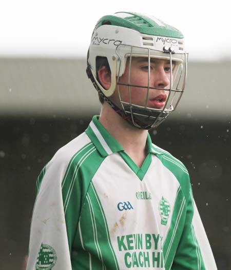 Action from the under 14 hurling game between Aodh Ruadh and Saint Eunan's.