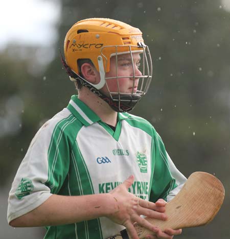 Action from the under 14 hurling game between Aodh Ruadh and Saint Eunan's.