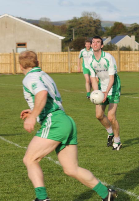 Action from the reserve league match against Naomh Cholmcille.