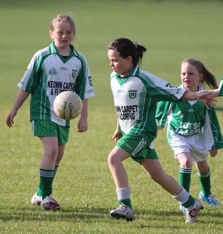 Action from the under 10 girls Willie Rogers tournament in Pirc Aoidh Ruaidh.