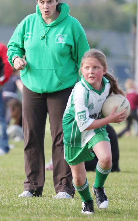 Action from the under 10 girls Willie Rogers tournament in Pirc Aoidh Ruaidh.