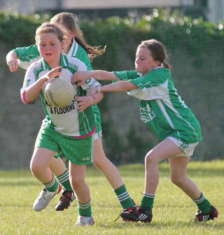 Action from the under 10 girls Willie Rogers tournament in Pirc Aoidh Ruaidh.