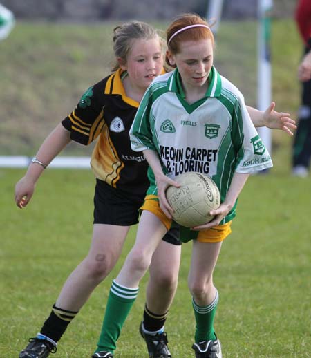 Action from the under 10 girls Willie Rogers tournament in Pirc Aoidh Ruaidh.