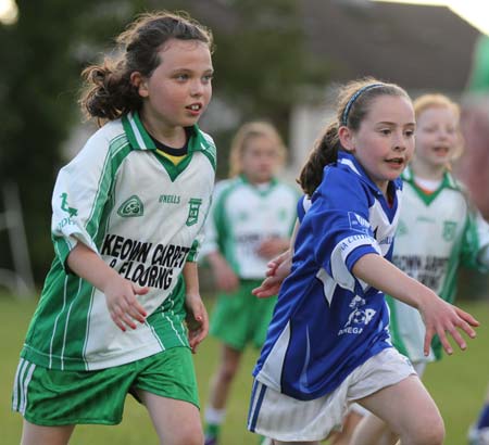 Action from the under 10 girls Willie Rogers tournament in Pirc Aoidh Ruaidh.