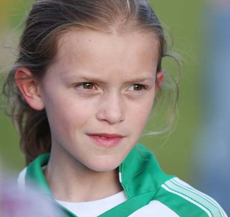 Action from the under 10 girls Willie Rogers tournament in Pirc Aoidh Ruaidh.