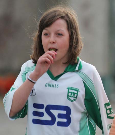 Action from the 2011 ladies under 14 B championship semi-final between Aodh Ruadh and Saint Eunan.