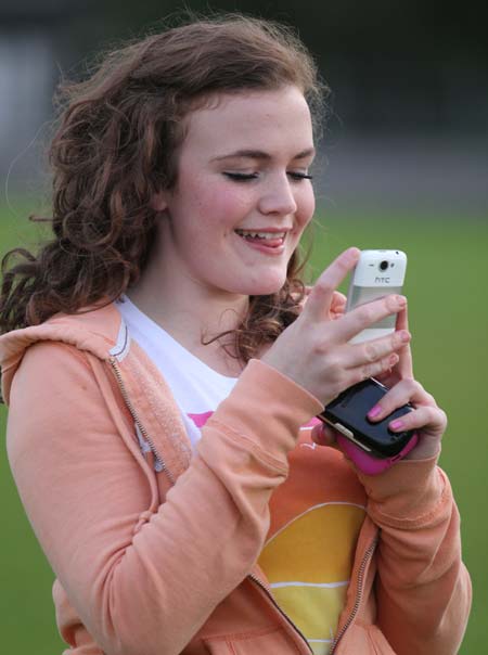 Action from the 2011 ladies under 14 B championship semi-final between Aodh Ruadh and Saint Eunan.