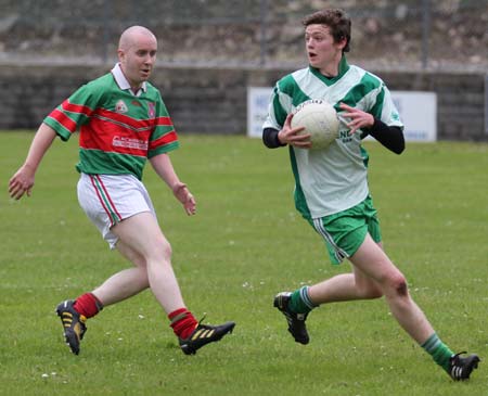 Action from the league match against Carndonagh.