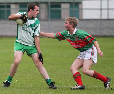 Action from the league match against Carndonagh.