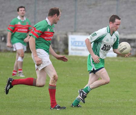 Action from the league match against Carndonagh.