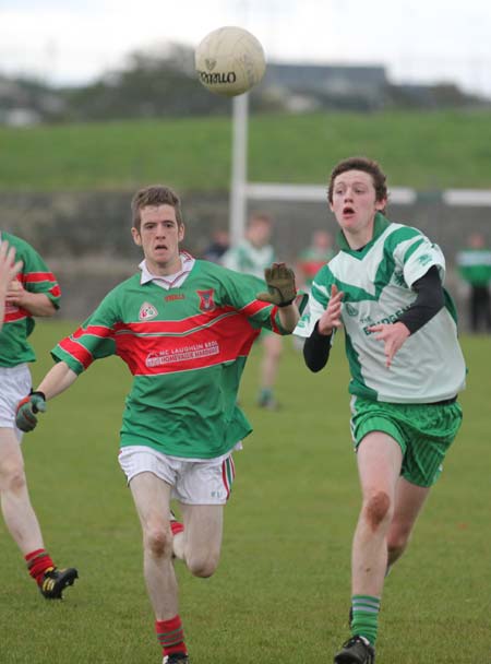 Action from the league match against Carndonagh.