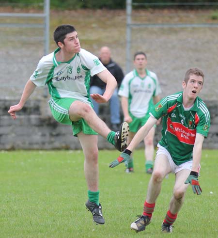 Action from the league match against Carndonagh.