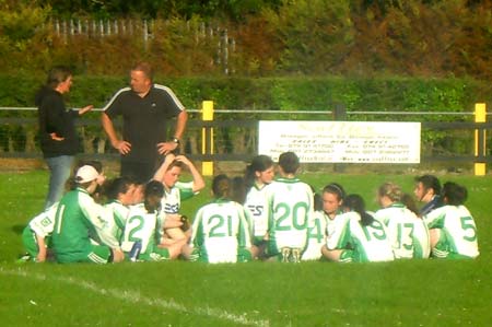 Action from the 2011 ladies under 14 B championship final between Aodh Ruadh and Urris.