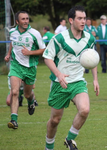 Action from the intermediate reserve championship match against Fanad Gaels.