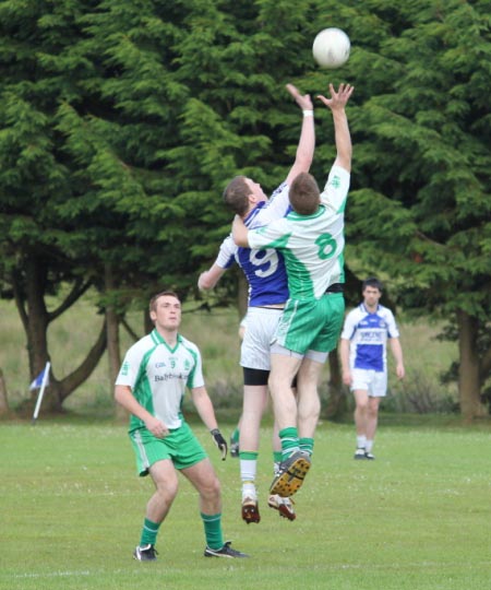 Action from the intermediate championship match against Fanad Gaels.