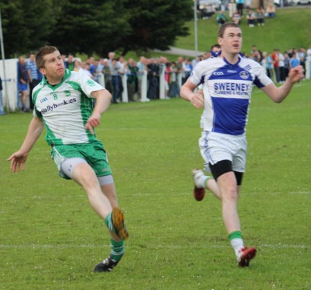 Action from the intermediate championship match against Fanad Gaels.