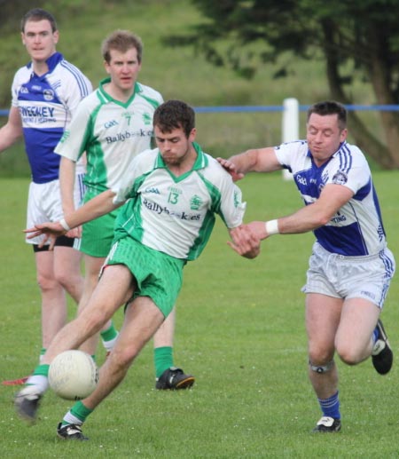 Action from the intermediate championship match against Fanad Gaels.