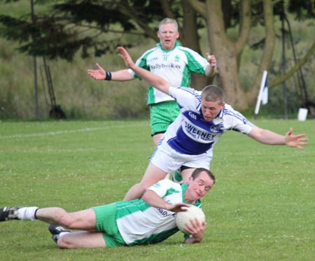 Action from the intermediate championship match against Fanad Gaels.