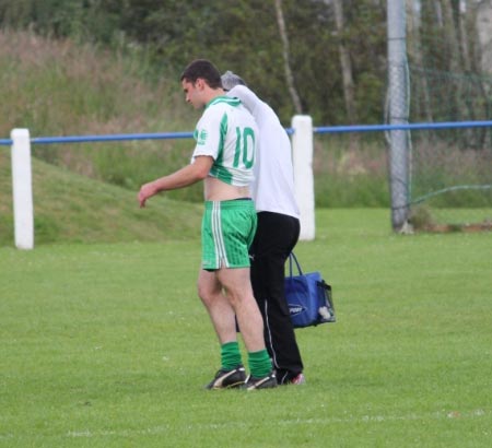 Action from the intermediate championship match against Fanad Gaels.