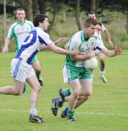 Action from the intermediate championship match against Fanad Gaels.