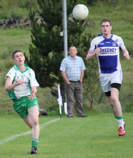 Action from the intermediate championship match against Fanad Gaels.