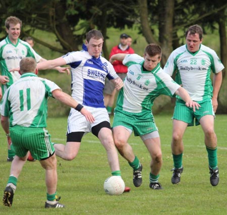 Action from the intermediate championship match against Fanad Gaels.