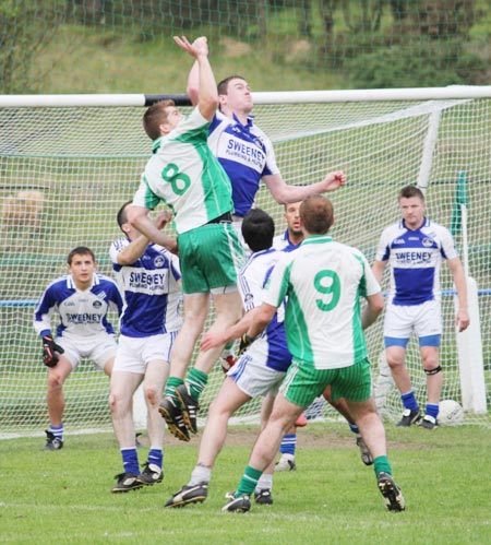 Action from the intermediate championship match against Fanad Gaels.