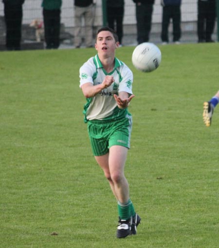 Action from the intermediate championship play-off match against Fanad Gaels.