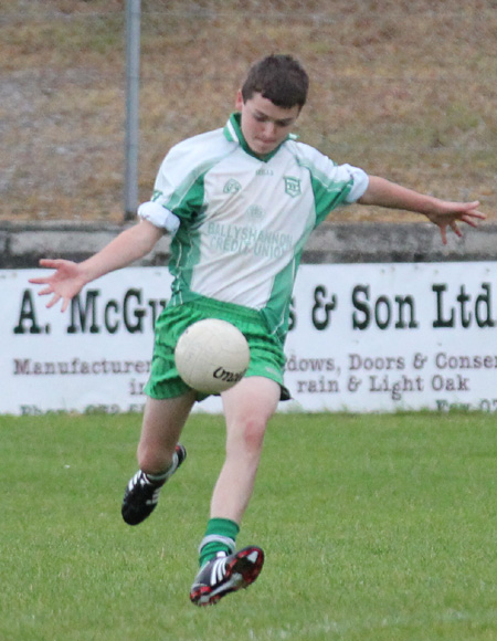 Action from the under 14 match against Dungloe.