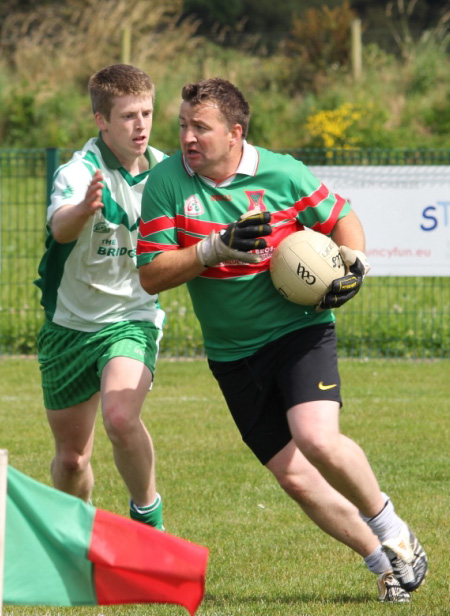 Action from the division 3 reserve league match against Carndonagh.