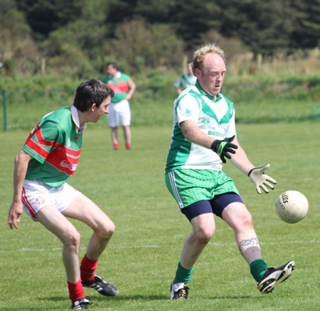 Action from the division 3 reserve league match against Carndonagh.