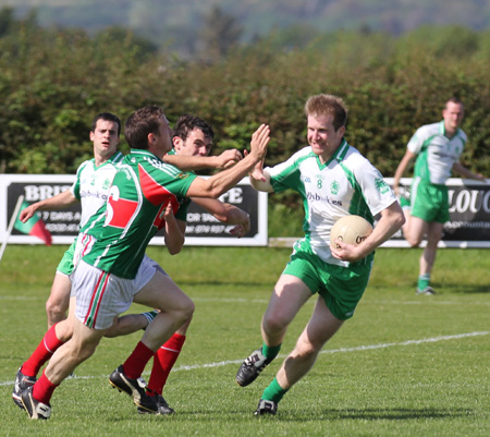 Action from the division 3 league match against Carndonagh.