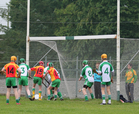 Action from the under 16 hurling league game between Aodh Ruadh and MacCumhaill's.